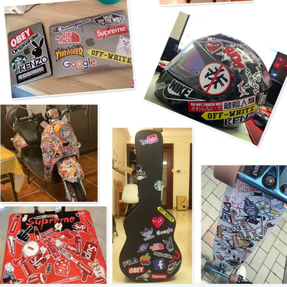 50PCS Chemistry Laboratory Formula Personality Skateboard Trolley Case Bike Scooter Water Cup Waterproof Sticker