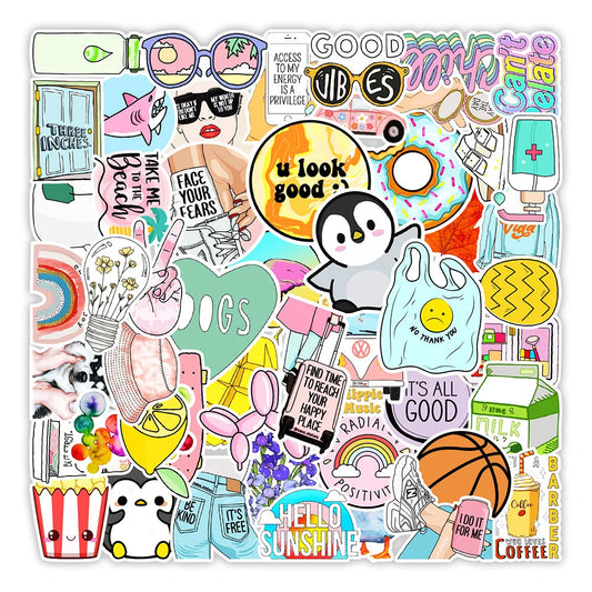 50PCSins Small Fresh Graffiti Stickers Computer Water Cup Kettle Skateboard Decoration Stickers