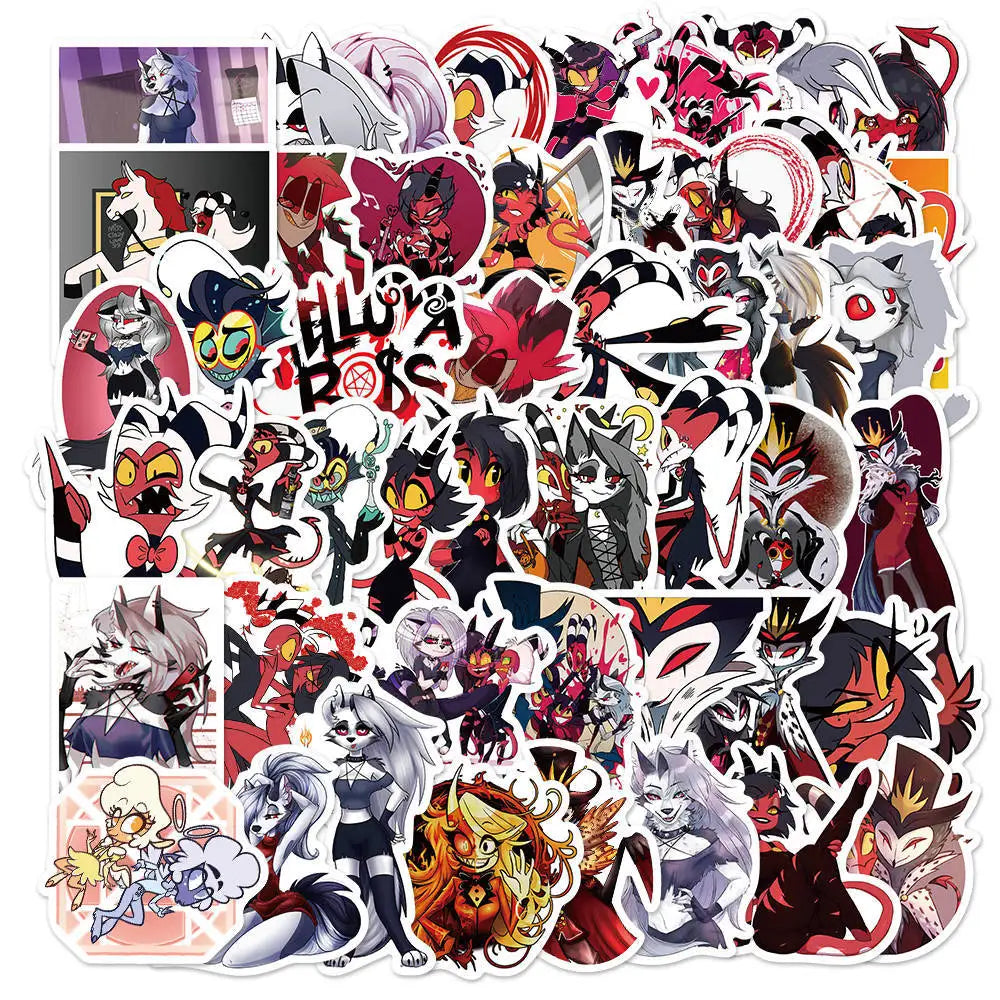 50PCS Do Not Repeat Anime Evil Boss Graffiti Stickers DIY Luggage Refrigerator Waterproof Stickers