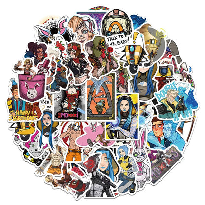 50PCS Game Borderlands Borderlands Sticker Laptop Guitar Skateboard Waterproof Sticker