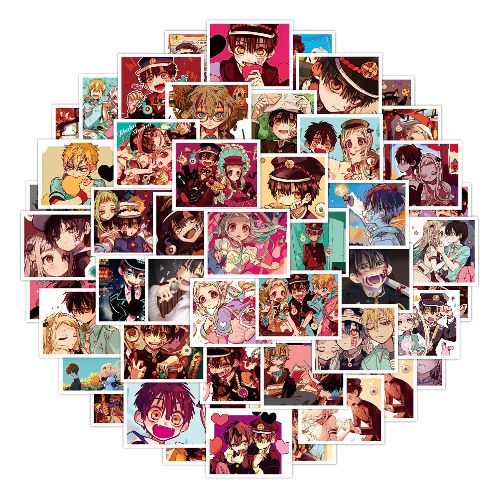 50PCS Art Illustration Popular Creative Cartoon Anime Ground Bondage Boy Flower Zijun Series Decorative Style Graffiti Stickers Personalised Fashion Creative DIY Exquisite Decorative Decals Suitable For Cups, Helmets, Skateboards Popular Stickers Toys