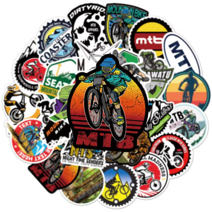 50PCS Mountain Bike Graffiti Sticker Luggage Laptop Scooter Guitar Decoration Toy Wholesale