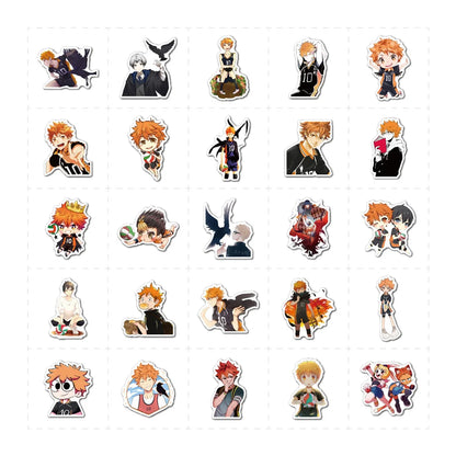 100PCS Cartoon Volleyball Teenager Anime Sticker Laptop Skateboard Guitar Waterproof Decorative Sticker