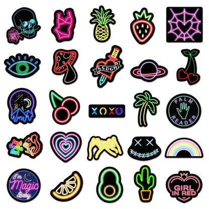 50PCS Neon Graffiti DIY Sticker Skateboard Notebook Gift Water Cup Waterproof Children Stationery Sticker