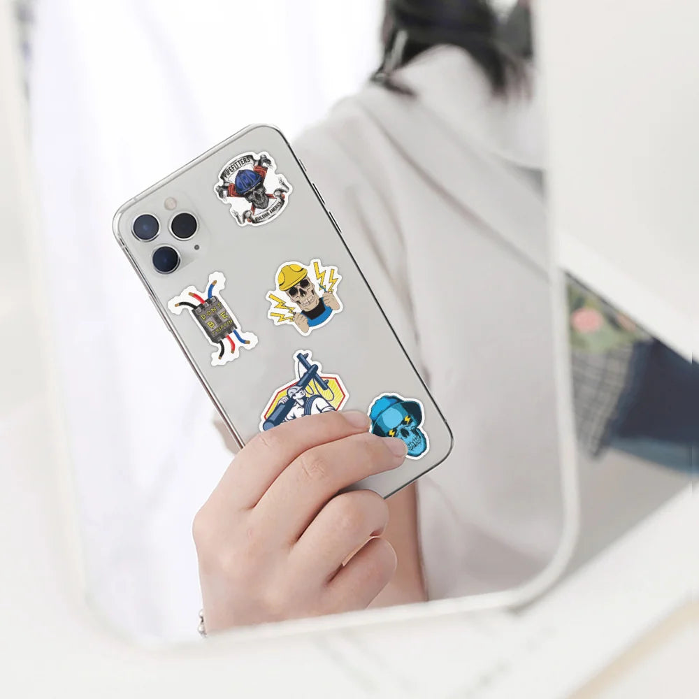 50PCS New Electrician Series Graffiti Stickers Waterproof Luggage Laptop Scooter Water Cup Stickers