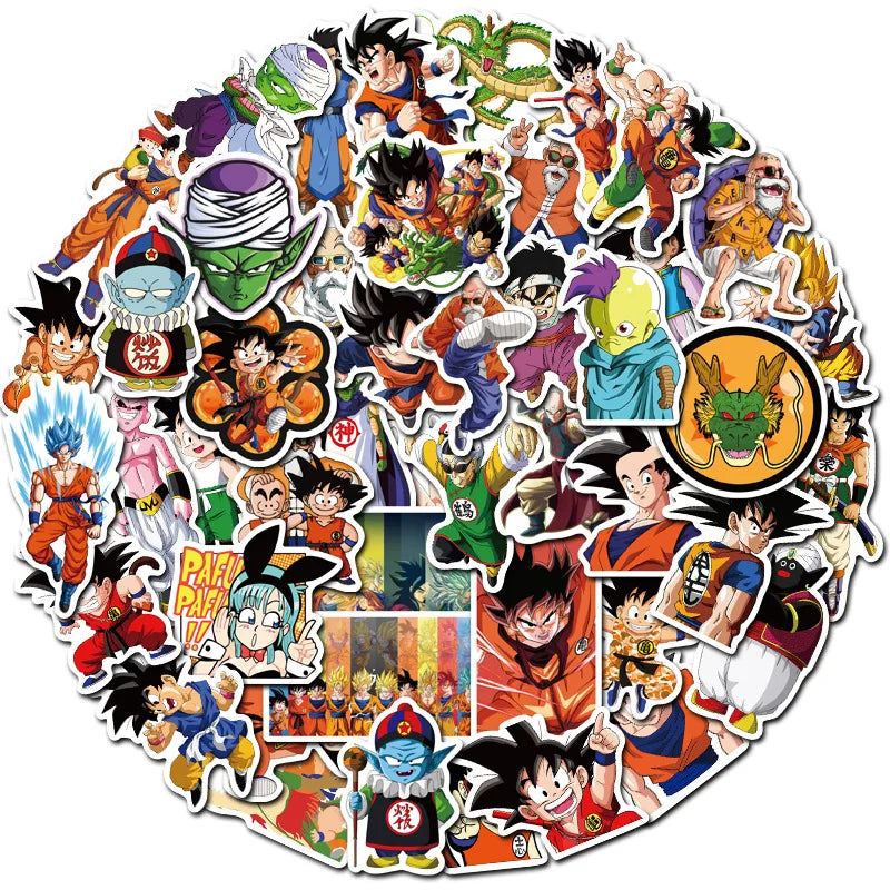 50PCS Classic Anime Cartoon Character Sticker Cute Graffiti Sticker Sticker Waterproof Decoration
