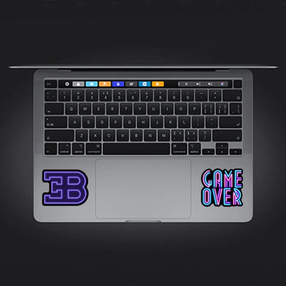 50PCS Purple Neon Creative Stickers Graffiti Refrigerator Computer Mobile Phone Water Cup Decoration Sticker