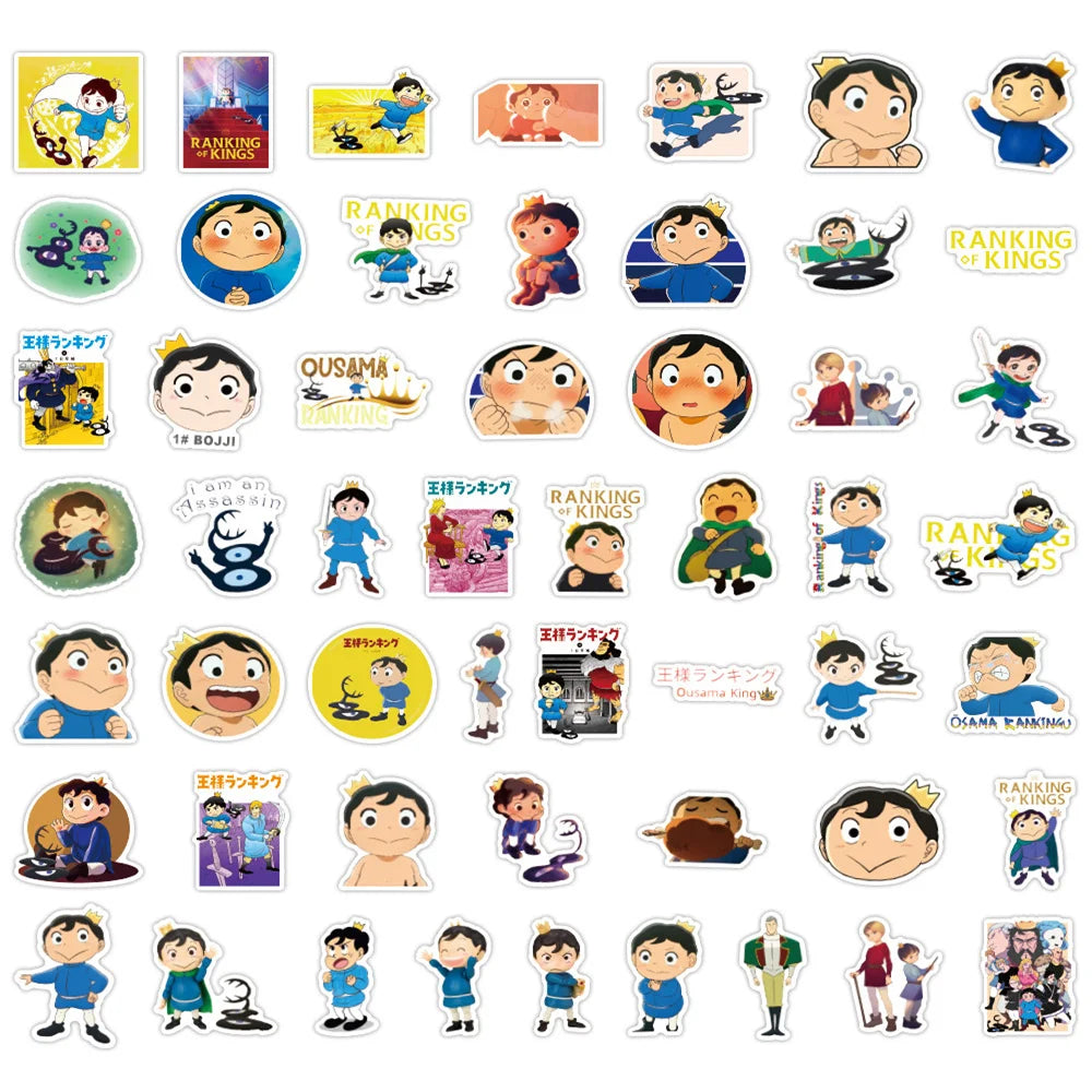 50PCS New Animation King Ranking Personalized Decoration Graffiti Waterproof Sticker Water Cup Skateboard Helmet