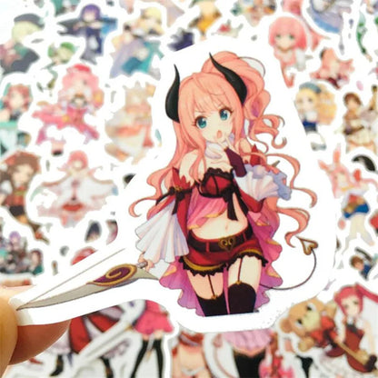 50PCS cartoon animation craft princess decorative style graffiti stickers, personalized, fashionable, creative and trendy DIY exquisite decorative decal cups, helmets, skateboard popular sticker toys
