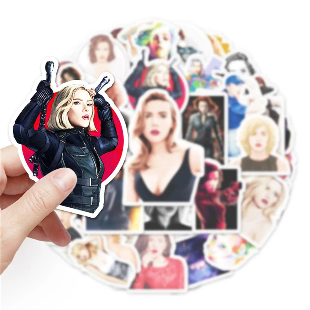 50PCS Sexy Black Widow Graffiti Waterproof Sticker Suitcase Notebook Skateboard Refrigerator Stationery BoxHelmet
