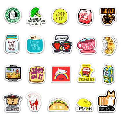 50PCS Vine Department Personality Graffiti Sticker Laptop Scooter Refrigerator Decoration Sticker