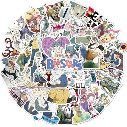 50PCS  Animal Rhapsody Character Graffiti Mobile Phone Case Skateboard Luggage Waterproof Sticker Toy Decoration