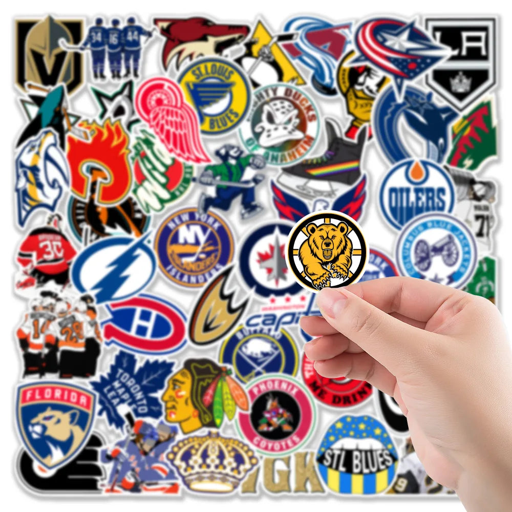 50PCS Ice Hockey Enthusiasts Graffiti Guitar Mobile Phone Case Suitcase Skateboard Gift Stationery Stickers