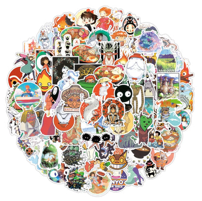 50pcs Japanese Animation Hayao Miyazaki Animation Graffiti Sticker Waterproof Sticker