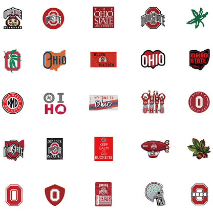 50PCS Ohio State University Personalized Decoration Graffiti Waterproof Sticker Notebook Refrigerator Skateboard