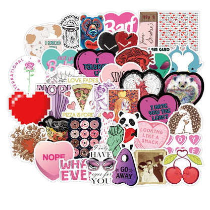 100PCS sweet and salty sweet and salty graffiti stickers, personalized creative decorative stickers, suitable for bags, cars, computers, water cups, fashionable and trendy toy stickers