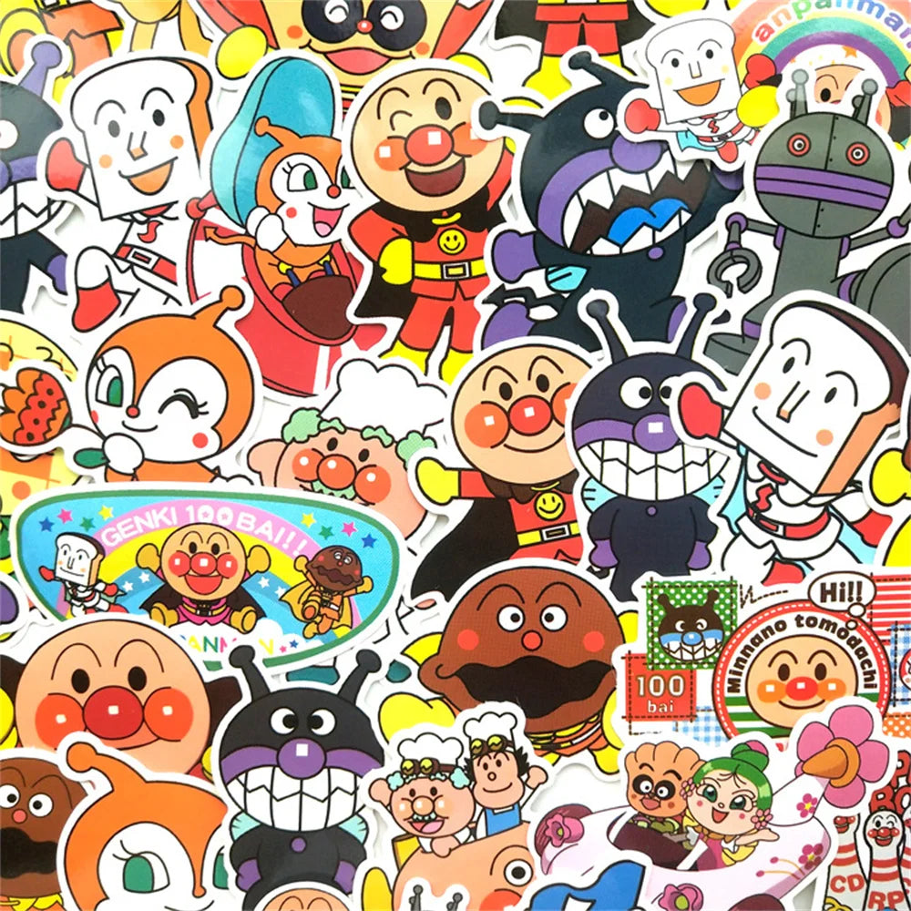50PCS Superman Japanese Cartoon Cart Box Graffiti Skateboard Body Sticker