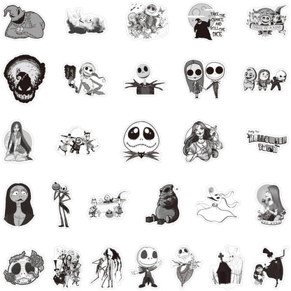 50PCS Cartoon Animation Christmas Fright Night Graffiti Sticker Luggage Scooter Mug Decoration Sticker