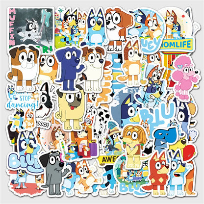 50 pieces of cartoon creative and cute dog graffiti stickers, personalized DIY luggage boxes, laptop and phone cases, hand-decorated waterproof sticker toys