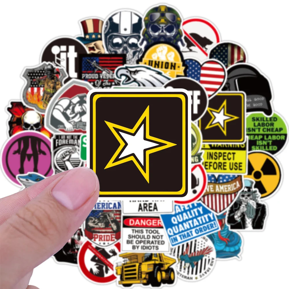 50PCS Classic LOGO Skateboard Graffiti Laptop Guitar Motorcycle Luggage Skateboard Bike Waterproof Sticker