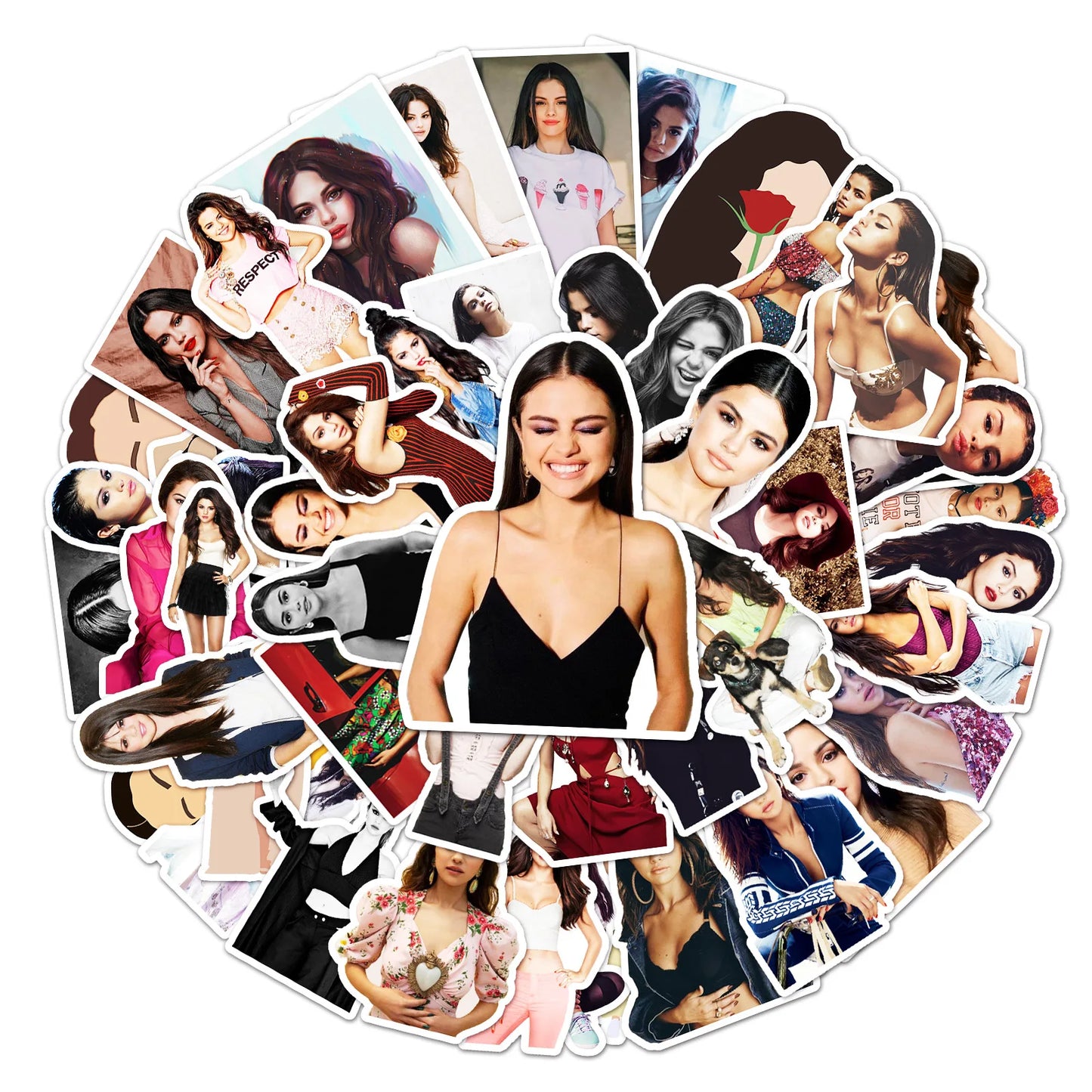 50pcs Popular Beautiful Woman Selena Gomez Graffiti Personality DIY Suitcase Mobile Phone Case Toy Sticker