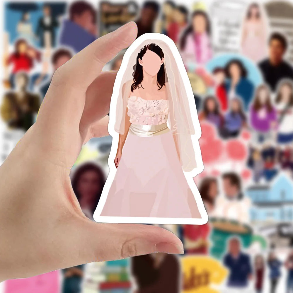 50PCS Cartoon Kiwi Girl Gilmore Girls Graffiti Sticker Waterproof Suitcase Notebook Refrigerator Water Cup Sticker