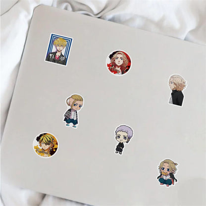 50PCS Anime Tokyo Avengers Cartoon Sticker Laptop Skateboard Mobile Phone Graffiti PVC Gift Toy Waterproof Sticker