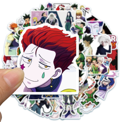 50PCS Anime Hunter x Hunter Doodle Stickers for Suitcases, Laptops, Guitars, Stationery Boxes, and Desktop Decor