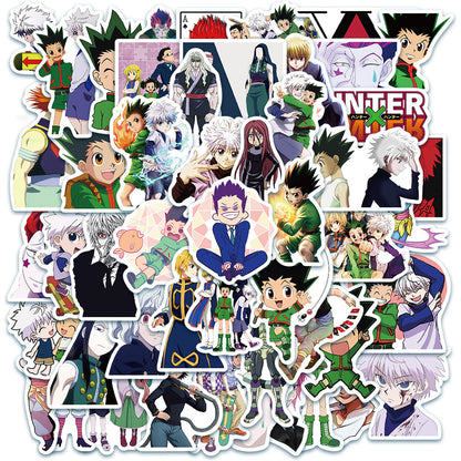 50PCS Anime Hunter x Hunter Doodle Stickers for Suitcases, Laptops, Guitars, Stationery Boxes, and Desktop Decor