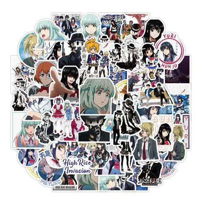 50pcs Japanese Animation Sky Invasion Graffiti Sticker Guitar Car Trunk Notebook Water Cup