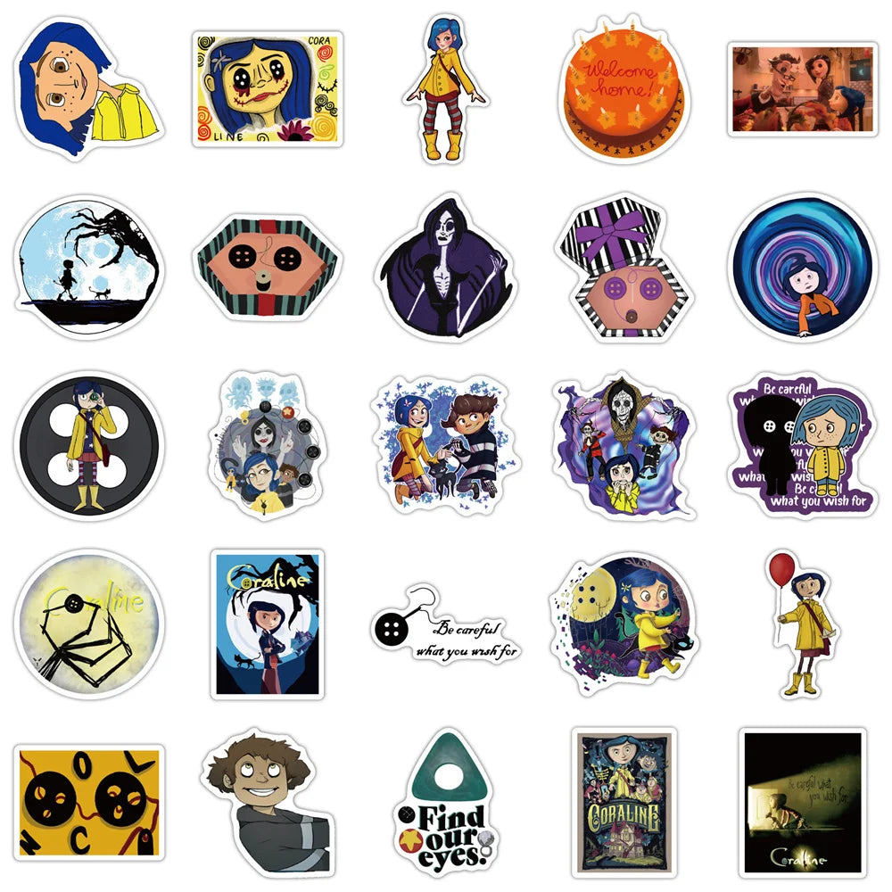 50PCS   Thriller Movie Ghost Mother Graffiti Waterproof Sticker Suitcase Notebook Mobile Phone Refrigerator Helmet