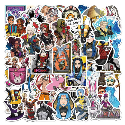 50PCS Game Borderlands Borderlands Sticker Laptop Guitar Skateboard Waterproof Sticker