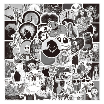 50PCS Cartoon Animation Christmas Fright Night Graffiti Sticker Luggage Scooter Mug Decoration Sticker