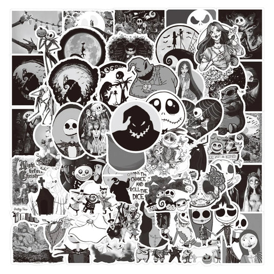 50PCS Cartoon Animation Christmas Fright Night Graffiti Sticker Luggage Scooter Mug Decoration Sticker