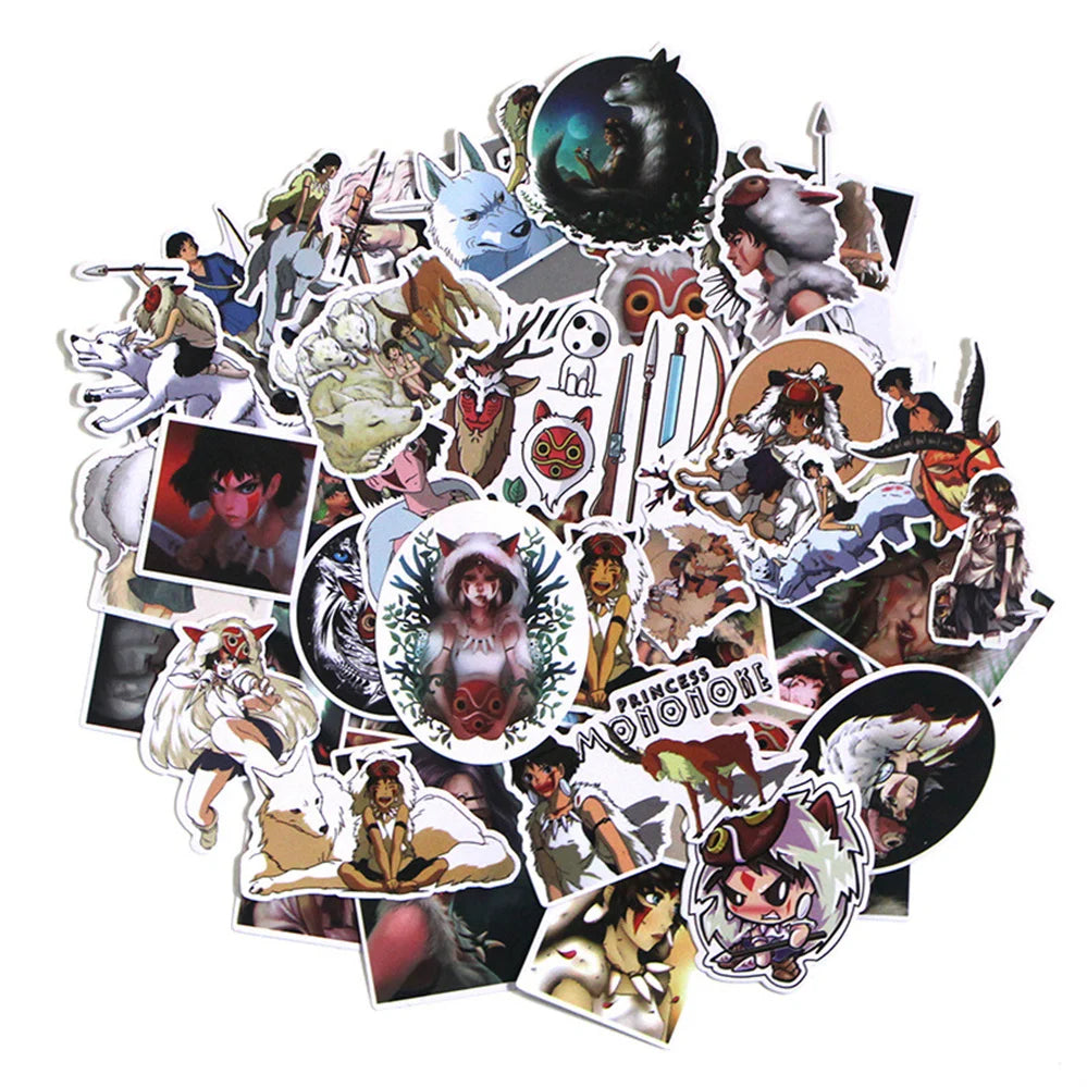 50PCS  Anime Princess Cartoon Stickers Anime Beauty Waterproof Car Motorcycle Skateboard Laptop Luggage Stickers