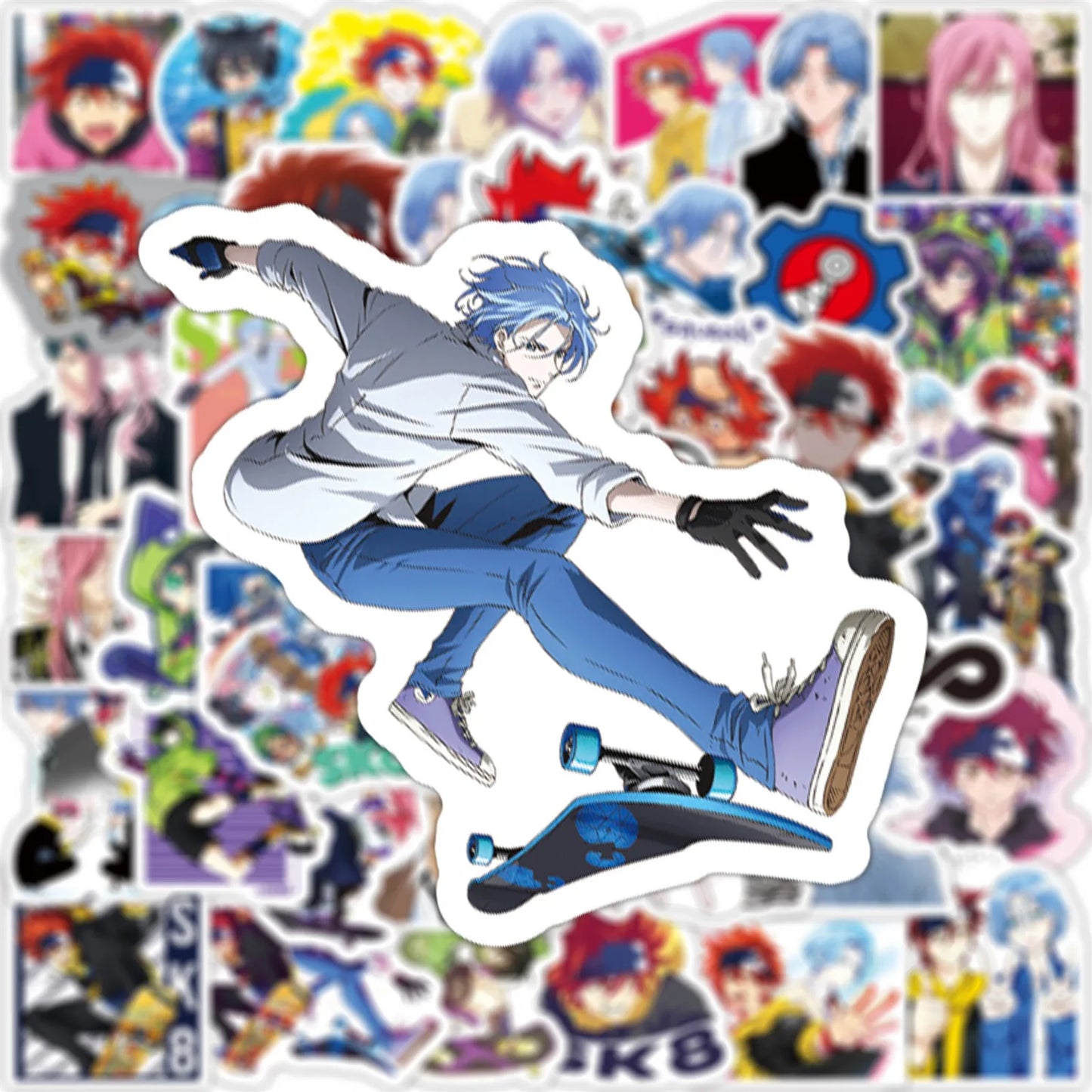 50PCS cartoon unlimited skateboard graffiti stickers, personalized DIY bags, laptops, helmets, PVC waterproof decorative stickers, toys