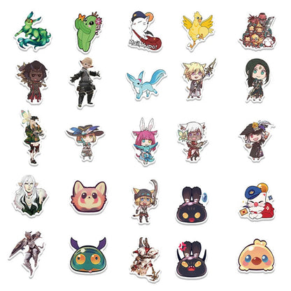 50PCS Game Final Fantasy Graffiti Stickers Laptop Skateboard Guitar Decoration Waterproof Stickers