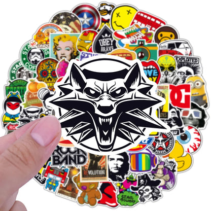 100PCS Latest Fashion Brand Logo Graffiti Stickers Waterproof Suitcase Guitar Toy Decoration Stickers