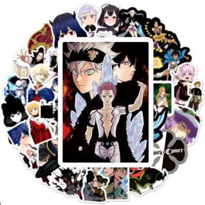 50PCS Anime Black Clover Graffiti Laptop Guitar Motorcycle Luggage Skateboard Bike Waterproof Sticker