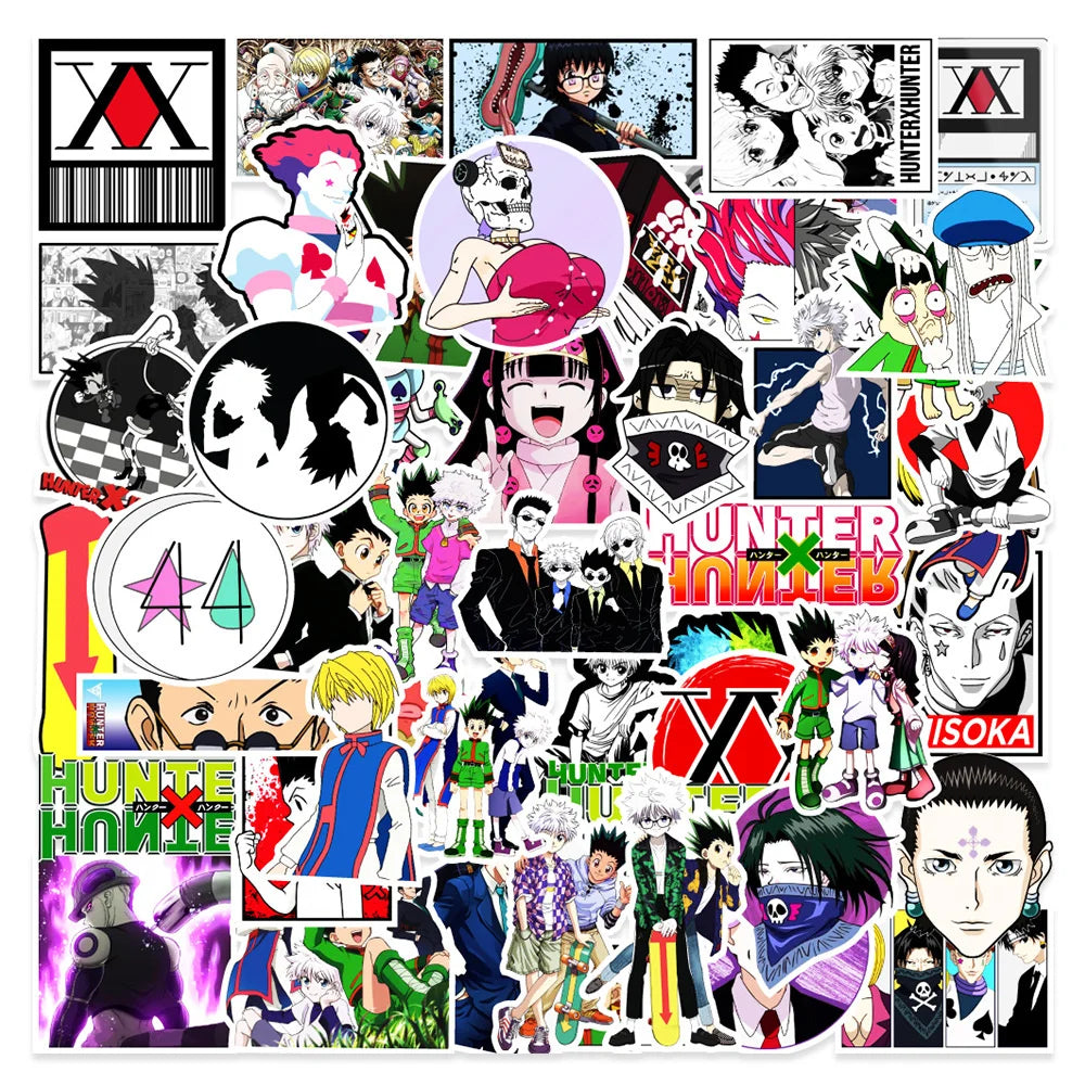 50PCS New Hunter x Hunter Graffiti Anime Laptop Guitar Motorcycle Luggage Skateboard Bike Waterproof Sticker