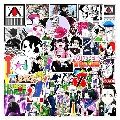 50PCS New Hunter x Hunter Graffiti Anime Laptop Guitar Motorcycle Luggage Skateboard Bike Waterproof Sticker
