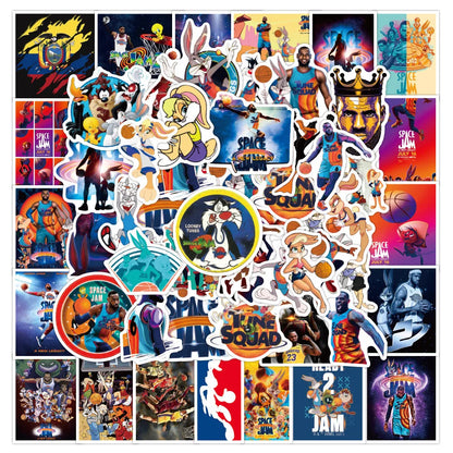 50PCS Cartoon Animation Air Slam Dunk New Legend Car Luggage Computer Water Cup Graffiti Stickers