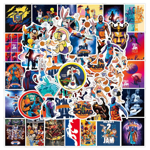 50PCS Cartoon Animation Air Slam Dunk New Legend Car Luggage Computer Water Cup Graffiti Stickers