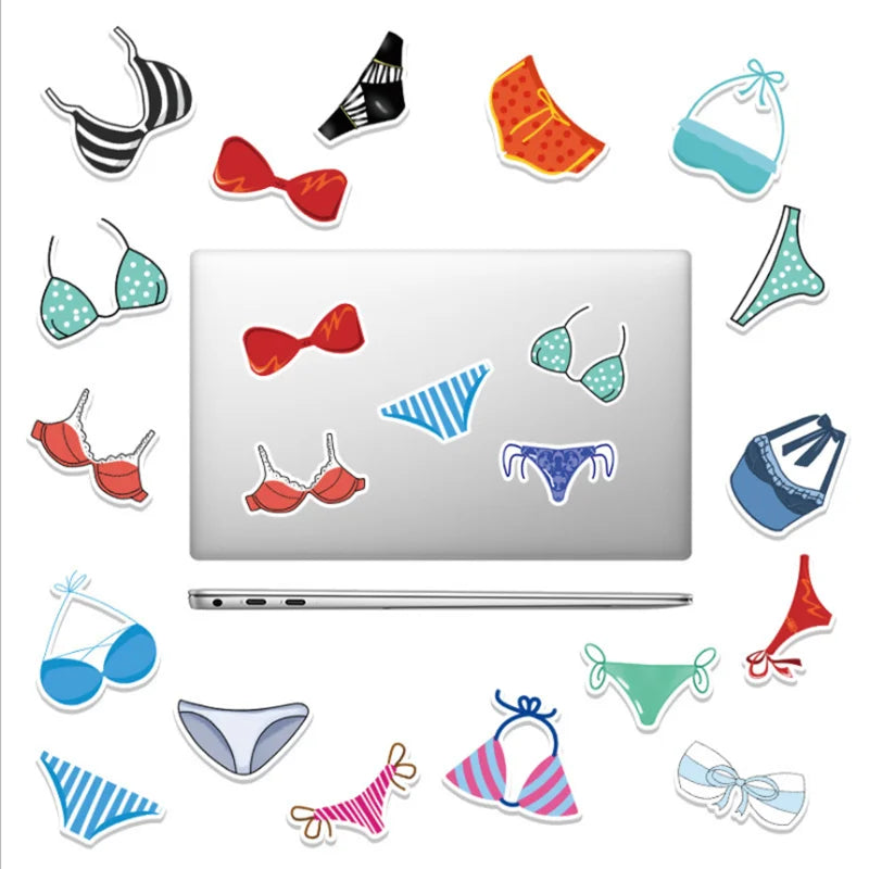 56PCS Sexy Bikini Cartoon Graffiti Stickers Personalized Creative Decorative Stickers Luggage Laptop Guitar Fridge Helmet Fashion Popular Decals Toys
