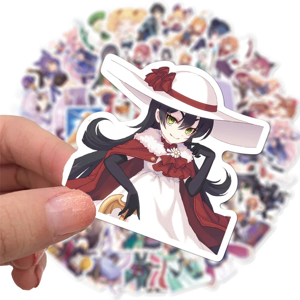 50PCS Cartoon Japanese anime princess Link series decorative style graffiti stickers, personalized, fashionable and creative DIY exquisite decorative decals, suitable for cups, helmets, skateboards and popular sticker toys