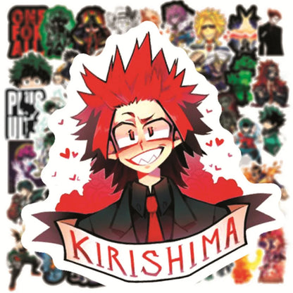 50PCS Trendy Cartoon Anime My Hero Academy Graffiti Decoration Suitcase Guitar Waterproof Sticker