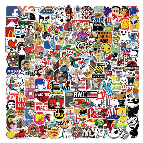 100PCS European and American Tide Brand Waterproof Graffiti Sticker Suitcase NotebookMobilePhoneRefrigeratorHelmet