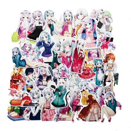 50pcs Popular Japanese Cartoon Teacher Elomanga Graffiti Sticker Trunk Waterproof Sticker