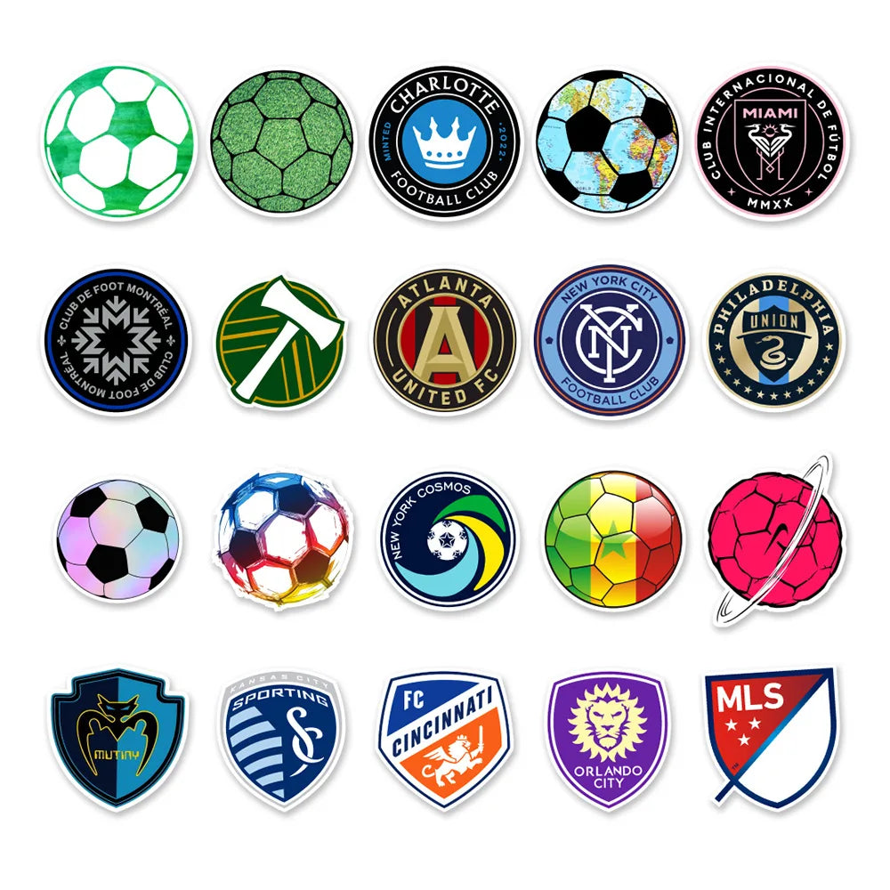 50/PCS Football Lovers Cartoon Graffiti Luggage Mobile Phone Children Toy Laptop Diy Scrapbook Art Sticker