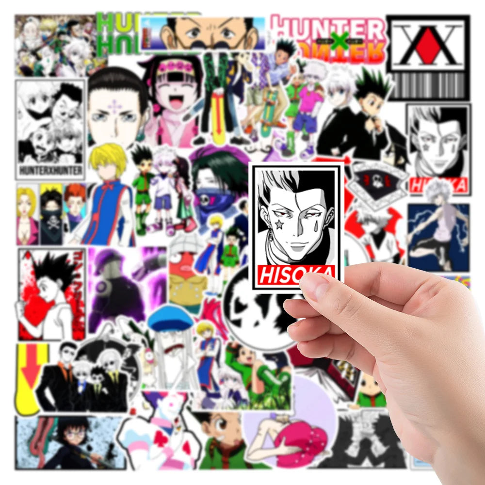 50PCS New Hunter x Hunter Graffiti Anime Laptop Guitar Motorcycle Luggage Skateboard Bike Waterproof Sticker